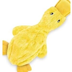 Yellow plush duck toy